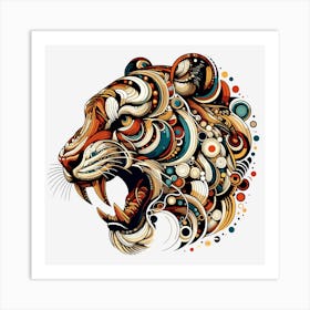 Abstract Tiger Art Print