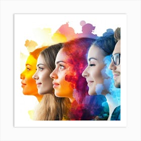 Group Of Young People 1 Art Print