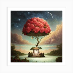 Roses In The Sky 3 Art Print