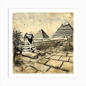 Egyptian Pyramids Art Print