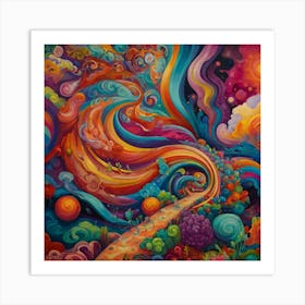 Colorful Psychedelic Painting Art Print