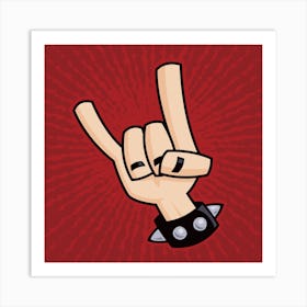 Heavy Metal Devil Horns Art Print