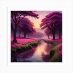 Pink Forest Art Print