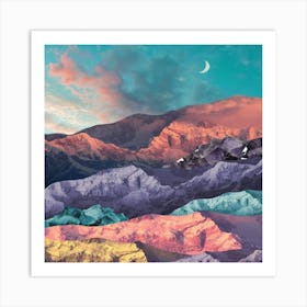 Adventure Psychedelic Mountain Art Print