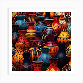 Colorful Vases 2 Art Print