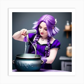 Witch Cauldron Art Print