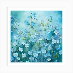 Forget Me Nots 5 Art Print