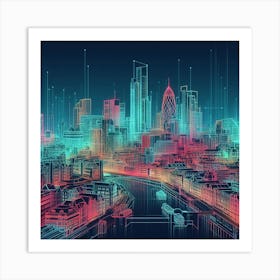 Futuristic Cityscape 22 Art Print