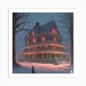 Christmas House 125 Art Print