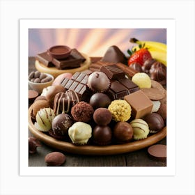 Chocolates On A Plate 1 Art Print