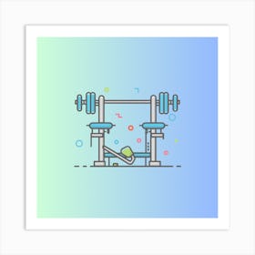 Illustration Of A Gym Art Print