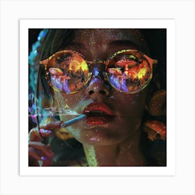 Psychedelic Girl Art Print