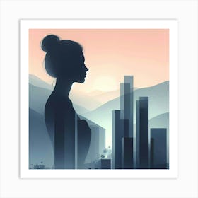 Silhouette Of A Woman 2 Art Print