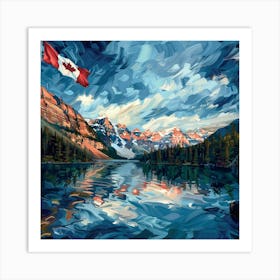 Canadian Flag Art Print