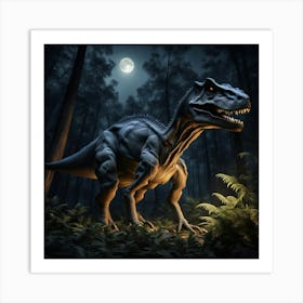 Dinosaur In A Forest Art Print