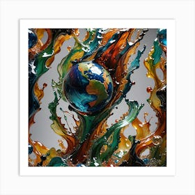 Earth In Water Art Print