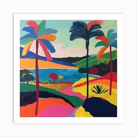 Abstract Travel Collection Honolulu Usa 3 Art Print