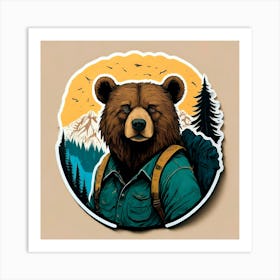 Bear In The Woods Art Print