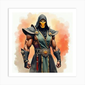 Mortal Kombat Ninja Fighter Concept Art (182) Art Print