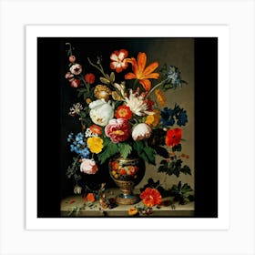 Flowers In A Vase 6 Art Print