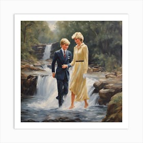 Princess Diana and Prince Harry Art Print