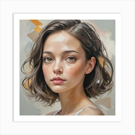 Portrait Of A Young Woman Art Print 3 Art Print