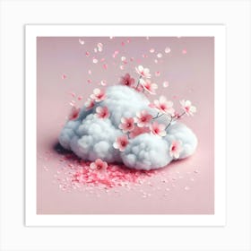 Cherry Blossoms On A Cloud Art Print