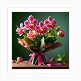 Bouquet Of Orchids Art Print