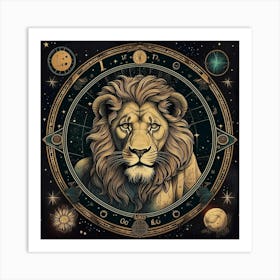 Zodiac Lion Art Print