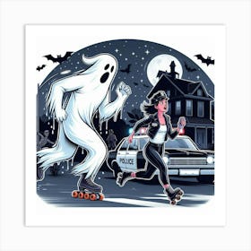 When Boo Chases You Art Print