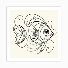 Fish Picasso style 1 Art Print