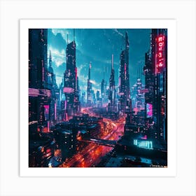 Futuristic City Art Print