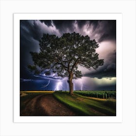 Lightning Tree Art Print