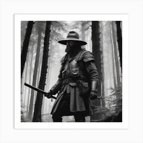 Hunter In The Woods Art Print