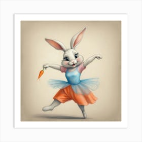 Bunny Dance 4 Art Print