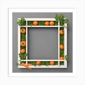 Frame With Carrots Art Print