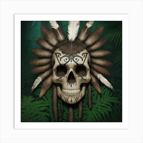 Indian Skull Art Print