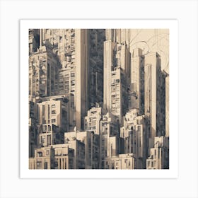 Futuristic Cityscape 1 Art Print