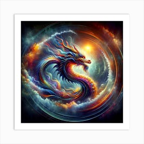 Dragon In The Sky 4 Art Print