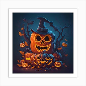 Halloween Pumpkins 8 Art Print