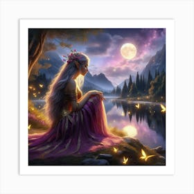 Elf In The Forest Art Print