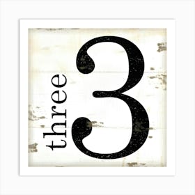 Three Number Sign Art Print