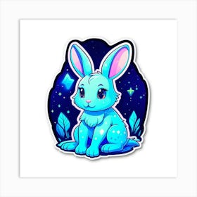 Blue Bunny Art Print