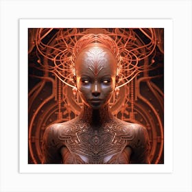 ROSE GOLD RISING Art Print