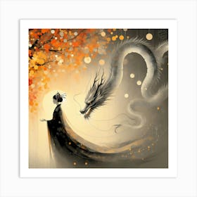 Geisha Creative Illustration Artwork 15 Art Print