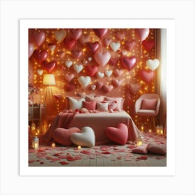 Valentine'S Day Bedroom Art Print