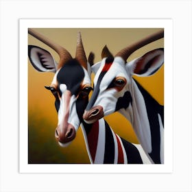 Antelopes Art Print