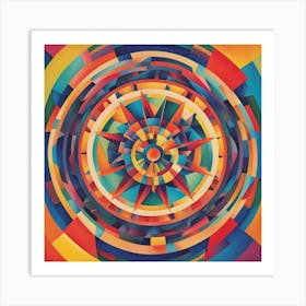 Abstract Compass Art Print