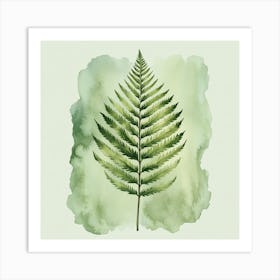 Watercolor Fern Leaf 1 Art Print