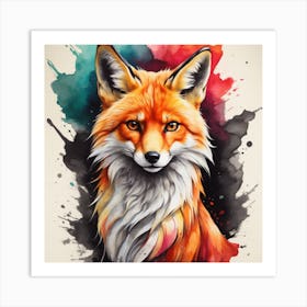 Fox Painting Art Print